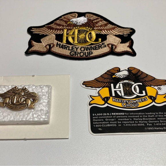 HOG Harley Owners Group Bundle Patch Pin Sticker - Picture 9 of 9